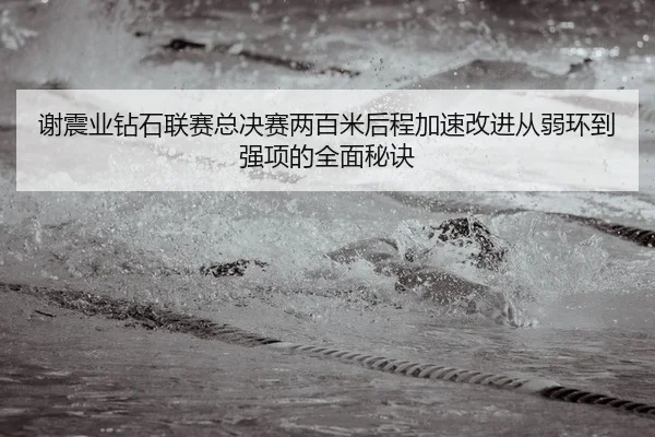 谢震业钻石联赛总决赛两百米后程加速改进从弱环到强项的全面秘诀